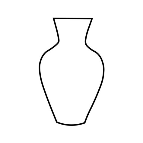 Vase Template, Vase Clipart, Vase Drawing, Contour Drawings, Geometric Shapes Drawing, Art 2024, Shape Templates, Cut Out Shapes, Vase Shapes