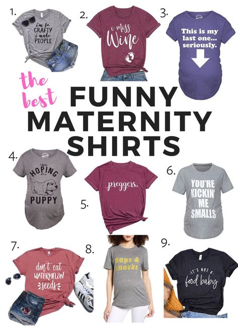 These funny maternity shirts will sure to bring a belly laugh to anyone who sees your pregnant belly for your entire pregnancy. Mom To Be T Shirt Ideas, Cute Maternity Tshirts, Maternity T-shirt, Cute Maternity Shirt Sayings, Maternity Shirt Ideas, Mommy To Be Shirts Ideas, Pregnant Shirt Ideas, Maternity Shirts Vinyl, Pregnant Tshirts