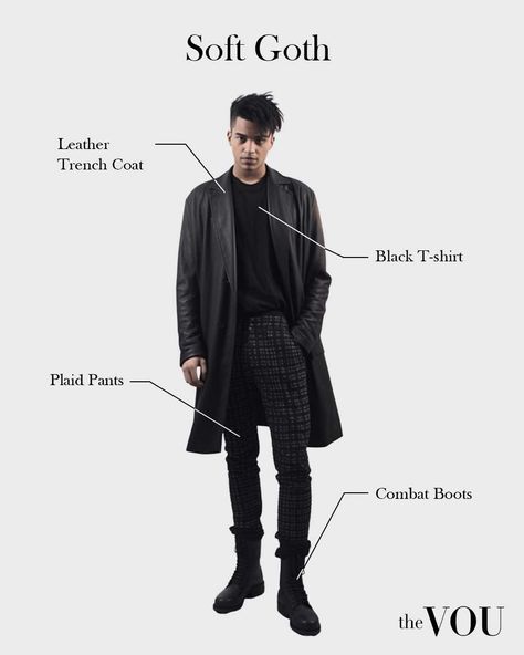 Goth Attire For Men, Mens Casual Goth Outfits, Casual Goth Men Outfit, Male Goth Outfits Casual, Gothic Inspired Outfits, Dark Style Men, Understated Makeup, Gothic Outfits Men, Goth Types