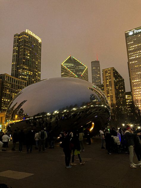 The Bean Chicago, Chicago Bean, Illinois Travel, Chicago Aesthetic, Chicago At Night, Visit Chicago, Chicago Travel, Travel Places, Windy City