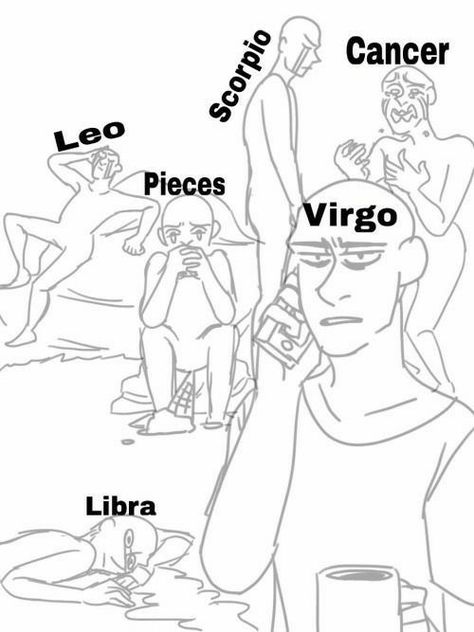 Squad Memes, Draw Your Squad, Zodiac Sign Fashion, Zodiac Characters, Me Myself And I, Zodiac Signs Virgo, Zodiac Funny, Draw The Squad, Zodiac Sign Traits