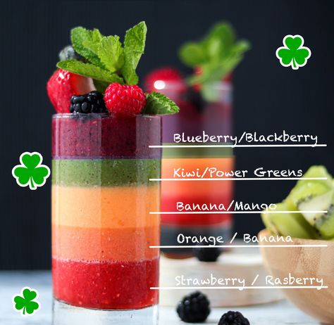 This beautiful treat tastes as good as it looks! Taste the rainbow with this layered rainbow shake recipe! #stpatricksdayrecipe #rainbow #rainbowparty #rainbowsmoothie #smoothie #smoothierecipe #rainbowdessert #stpatricksdayrecipe Rainbow Smoothie Recipes, Rainbow Smoothie, Rainbow Stuff, Rainbow Desserts, Kid Foods, Rainbow Treats, Make A Rainbow, Rainbow Fruit, Kid Desserts