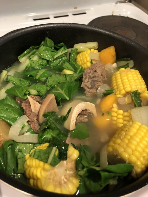 Bulalo Soup Aesthetic, Filipino Dinner Aesthetic, Bulalo Filipino Food, Aesthetic Filipino Food, Bulalo Recipe Filipino Food, Bulalo Soup, Filipino Lunch, Philippine Photography, Soup Aesthetic