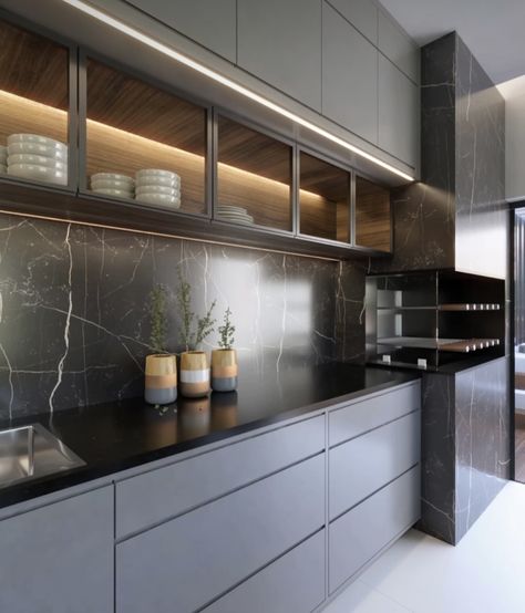 Carriage House Kitchen, Temple Design For Home, Kitchen Pantry Design, Cabinet Black, Kitchen Design Trends, Temple Design, Kitchen Design Decor, School Furniture, Pantry Design