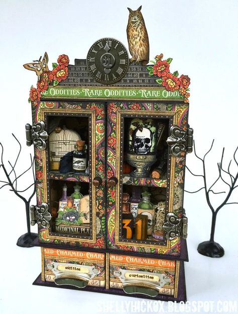 17 Best images about Assemblage Art - Junk Angel on Pinterest ... Candy Drawer, Witch Dollhouse, Halloween Vignette, Halloween Collage, Altered Box, Halloween Shadow Box, Apothecary Cabinet, Miniature Accessories, Halloween Miniatures