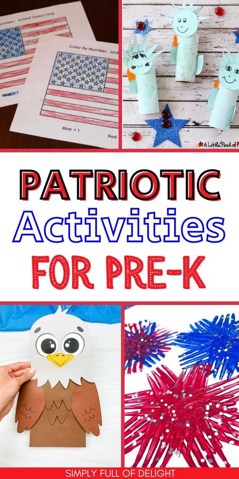 4th of July activities and crafts for preschool Independence Day Preschool, July Activities For Preschoolers, 4th Of July Activities, Independence Day Activities, Patriotic Activities, 4th Of July Crafts, Sensory Activities For Preschoolers, Fourth Of July Crafts For Kids, Sensory Play Ideas