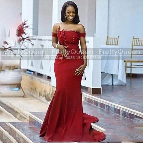 Mermaid Red Bridesmaid Dresses With Beads Peals Women Strapless Long Maid Of Honor Dress Bridal Party Gown - Bridesmaid Dresses - AliExpress Cheap Long Bridesmaid Dresses, African Bridesmaids, African Bridesmaid Dresses, Cheap Bridesmaid Dresses Online, Bridal Party Gowns, Maid Of Honour Dresses, Red Bridesmaids, Red Bridesmaid Dresses, Cheap Bridesmaid Dresses