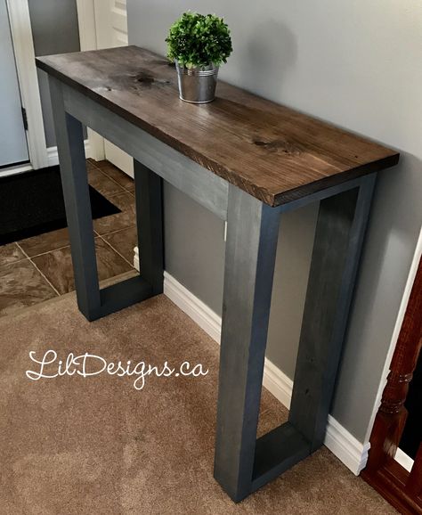 Simple Console Table, Diy Entry Table, Diy Entryway Table, Diy Console, Diy Console Table, Diy Entryway, Diy Sofa Table, Diy Wooden Projects, Diy Simple