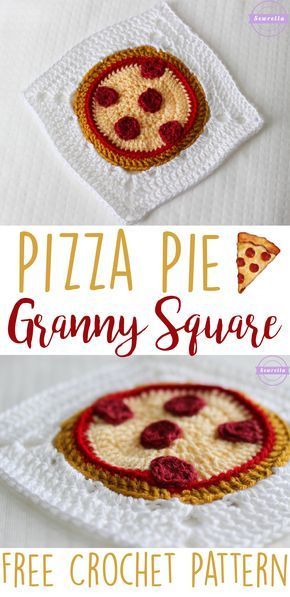 Crochet Granny Square Free Pattern, Pie Crochet, Granny Square Free Pattern, Giant Blanket, Squares Blanket, Granny Square Pattern, Confection Au Crochet, Pizza Pie, Crochet Blocks