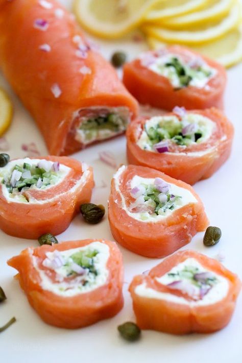 Smoked Salmon Pinwheels, Salmon Pinwheels, Smoked Salmon Recipes, Party Bites, Pinwheel Recipes, Makanan Diet, God Mat, Snacks Für Party, Diet Keto