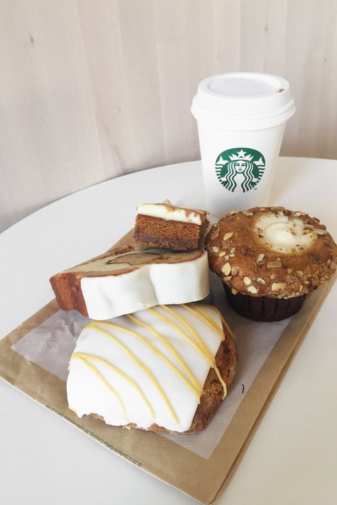 The Best Starbucks Pumpkin Pastries to Pair With Your PSL This Year Starbucks Pastries, Pumpkin Pastries, Starbucks Breakfast, Starbucks Menu, Fall Menu, Popsugar Food, Starbucks Pumpkin, Dessert Tea, Dream Food