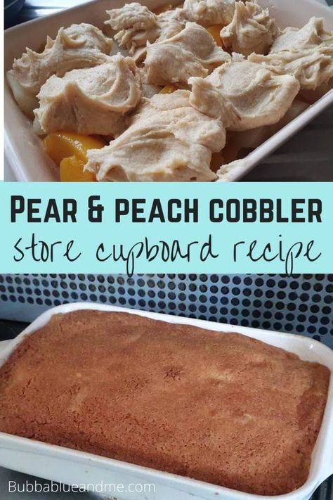 Pear Cobbler Recipe, Pear Cobbler, Healthy Desserts For Kids, Cobbler Recipes Easy, Hot Desserts, Kid Friendly Dessert, Store Cupboard, Custard Cream, Fruit Cobbler