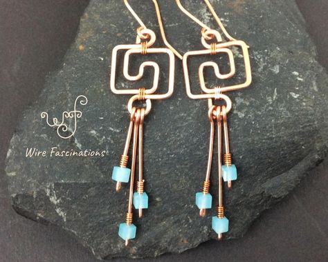 Wire Fascinations - Spirals and Swirls Copper Design, Best Watches, Jewelry Advice, Glass Cube, Cube Beads, Best Watches For Men, Diy Wire Jewelry, Wire Work Jewelry, Homemade Jewelry