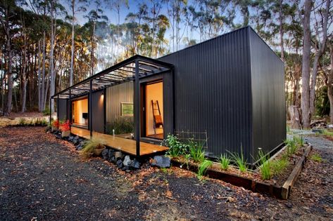 Musk Bunker – Modern Prefab Cabin by Modscape Madeleine Blanchfield, Roof Cladding, House Cladding, Prefab Cabins, Metal Cladding, Off Grid Cabin, Casa Container, Shed Homes, House Siding