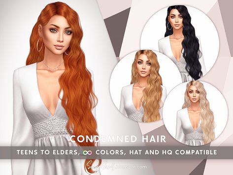 Sonyasims Hair, Daenerys Hair, Alpha Cc, Mod Hair, Pelo Sims, Free Sims, Female Reference, Sims 4 Collections, Sims Hair