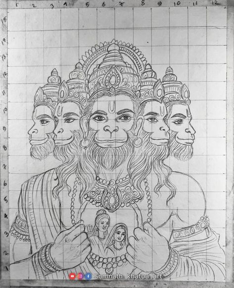 Lord Hanuman Drawing Outline ❤️‍🩹🚩✍️.... . . Full tutorial video on my YouTube channel 😊❤️ (Somnath_khatua_art) . . . #somnathkhatuaart #hanumanjayanti #lordhanuman #jayshreeram #ramsita #ramnavami #outline #pencilartist #pencil #art #drawing #sketch #artist #pencildrawing #draw #artwork #sketchbook #illustration #pencilart #instaart #drawings #artoftheday #painting #portrait #artistsoninstagram #sketching #pencilsketch Panchamukhi Hanuman Drawing, Hanuman Art Artworks, Lord Hanuman Drawing, Hanuman Ji Drawing, Hanuman Drawing, Pencil Sketch Portrait, Artwork Sketchbook, Easy Mandala, Drawing Books