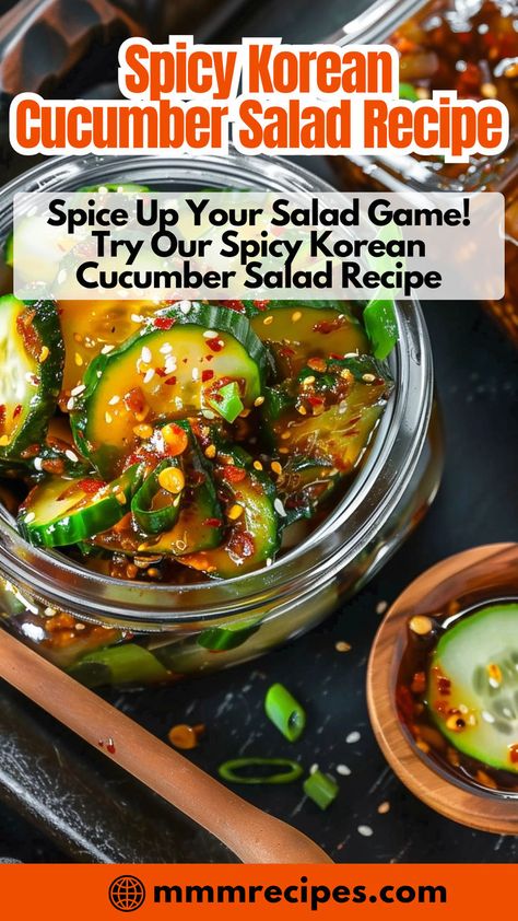 Beat the heat with this zesty and refreshing spicy Korean cucumber salad. A perfect balance of flavors to tantalize your palate! 🥒🌶️ #KoreanFood #SaladLovers #HealthyEating #SpicyRecipes #EasySalads Spicy Korean Cucumber, Korean Cucumber Salad, Cucumber Uses, Korean Cucumber, Spicy Cucumber Salad, Cucumber Salad Recipe, Spicy Korean, Cucumber Recipes Salad, Vegetarian Chili