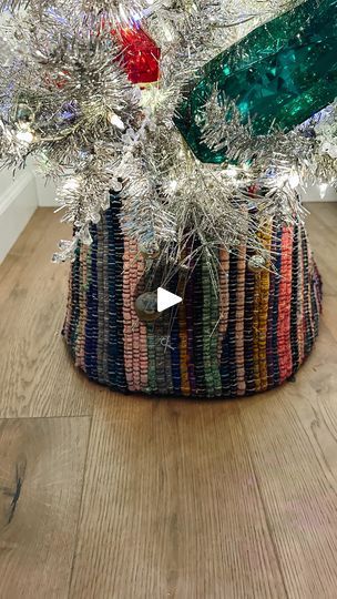 40K views · 2.5K reactions | Anthro vibes on a Walmart budget 💎
.
.
.
Anthropologie has a mini rag rug tree collar for $48. I made this one for $15! It took a bit of engineering, and a few extra cuts than necessary, but we got it done! 😅✅ I can’t wait to decorate this vintage style Christmas tree! 🎄 
.
.
.
If you’re seeing this, you should follow along this holiday season! 🎄✨ 
.
I love sharing Christmas DIYs, Christmas designer looks for less, sell out products, attainable AND affordable Christmas decor, holiday recipes, comfy clothes, and fun with my family! I hope you’ll be inspired or try something new! ✨ I’m glad you’re here. ❤️ Emily
.
.
.
#christmas2024
#christmasdecorideas #diychristmas #diychristmasdecorations #diychristmasdecor | Emily | Holiday Decor & DIYs