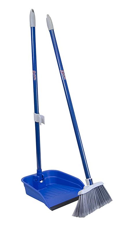 Amazon $10 Store Stand, Kitchen Garage, Closet Office, Broom And Dustpan, Dust Pan, Brooms, Kitchen Office, Steel Handle, Kitchen Supplies