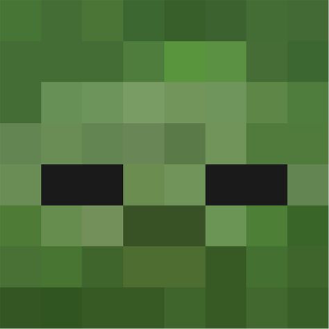 Minecraft Zombie Face, Minecraft Heads, Minecraft Quilt, Painting Minecraft, Minecraft Face, Mobs Minecraft, Minecraft App, Minecraft Zombie, Pixel Art Minecraft