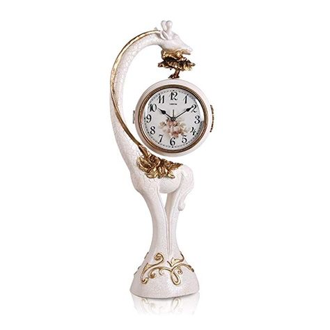 HAOFAY Retro Table Clock, Tickless, Resin Living Room Creative Desk Clock Desk and Shelf Clock Decoration Review Creative Desk, Creative Desks, Retro Table, Shelf Clock, Mantel Clocks, Desk Clock, Table Clock, Pocket Watch, Bracelet Watch