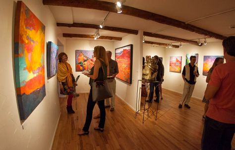 Larisa Aukon's opening reception of her 'color of LIFE' exhibition at Mirada Fine Art. Larisa Aukon, Strong Composition, Art Gallery Interior, Southwest Art, Magazine Art, Color Of Life, Art Collector, American Art, Natural Light