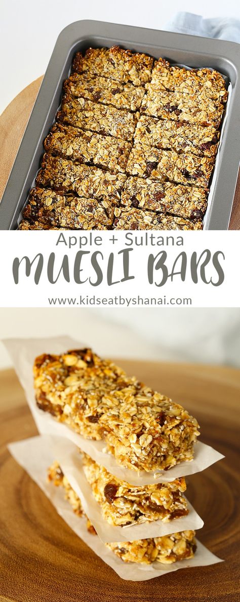 Healthy Muesli Bar Recipe, Muesli Bar Recipe, Healthy Recipes For Kids, Nut Free Snacks, Healthy School Snacks, Dairy Free Snacks, Muesli Bars, Low Carb Snack, Healthy Lunchbox