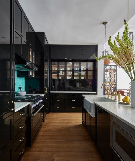 Home Kitchen Design, Arch Digest, Chelsea Textiles, Floating Sink, Kaare Klint, Custom Canopy, Custom Cabinet, Manhattan Apartment, Mosaic Bathroom