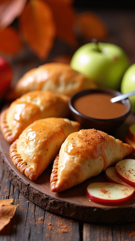 Caramel Apple Empanadas Carmel Apple Hand Pies Recipe, Apple Pie Empanadas Easy, Carmel Apple Empanada, Apple Empanadas Recipe Easy, Easy Apple Empanadas, Empanada Dessert, Apple Pie Empanadas, Caramel Apple Empanadas, Dessert Empanadas