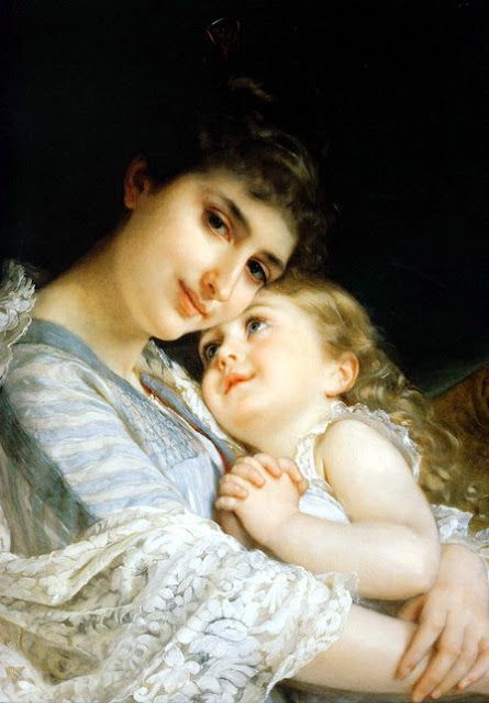 Mother Dearest - Emile Munier Emile Munier, Vertrouw Op God, Tender Embrace, Mother Dearest, The Embrace, Mors Dag, Victorian Art, Old Master, Henri Matisse