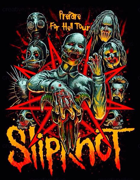 Slipknot Arte Heavy Metal, Rock Band Posters, Heavy Metal Art, Horror Pictures, Band Poster, Horror Artwork, Metal Albums, Band Wallpapers, Horror Movie Art