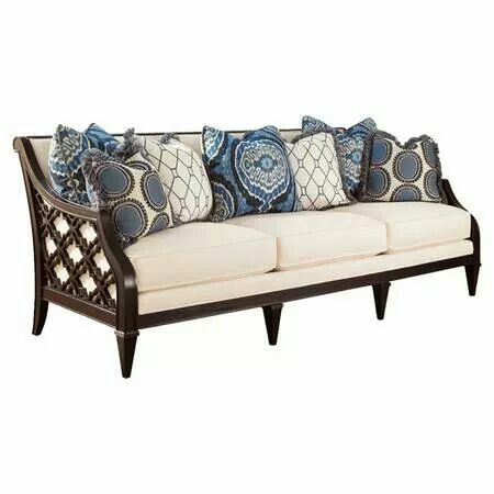 Love this sofa! Club Sofa, Hudson Furniture, Wooden Sofa Set Designs, Wooden Sofa Designs, Tommy Bahama Home, Lexington Home, Wooden Sofa Set, Living Room Sofas, Sofa Sets