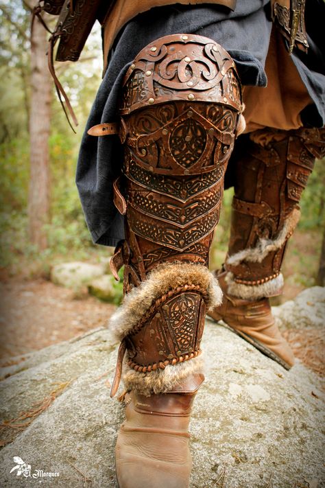 Stained Glass Armor, Nordic Armor, Leather Greaves, Adventurecore Aesthetic, Armor Fantasy, Dnd Party, Armor Reference, Fantasy Armour, Armor Designs