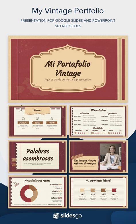 My Vintage Portfolio Cute Powerpoint Templates, Vintage Portfolio, Free Powerpoint Presentations, Presentation Slides Design, Powerpoint Slide Designs, Presentation Design Layout, Slides Design, Powerpoint Design Templates, Powerpoint Background Design