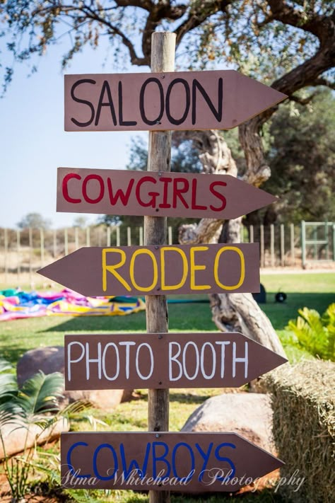 Urban Cowboy Theme Party Ideas, Western Rodeo Birthday Party, Cowboy Themed 40th Birthday Party, Stagecoach Themed Birthday, Country Party Activities, Country Party Theme Decorations, Wild West Birthday Party Western Theme, Country How Down Party, Western Rodeo Party