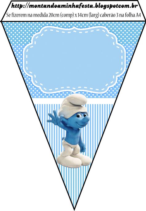 LARGE SET-- http://montandoaminhafesta.blogspot.com.br/2013/08/OsSmurfs2.html Smurfs Party Printables, Smurfs Wallpaper, Smurfs Party Decorations, Tinkerbell Party Theme, Smurfs Party, Beatles Party, Comic Party, Boy Party Invitations, Tinkerbell Party