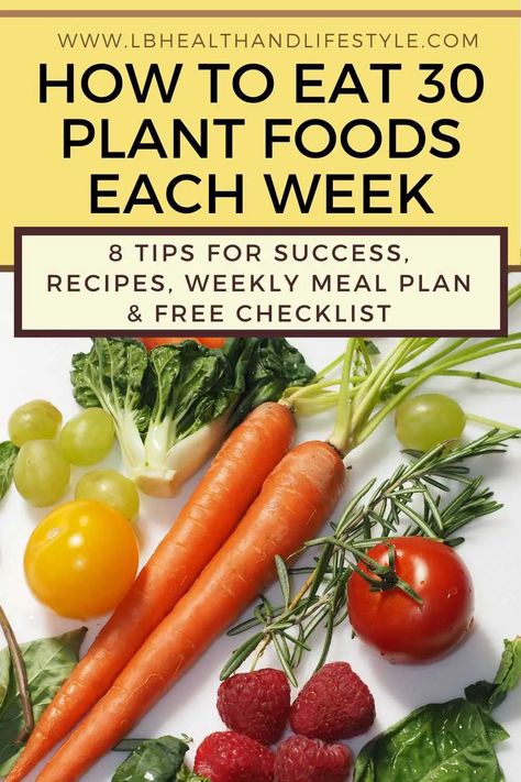 30 Plants A Week, Plant Based Foods List, Microbiome Recipes, Healthy Gut Recipes, Autoimmune Paleo Recipes, Low Histamine Diet, Healthy Plant Based Recipes, Weekly Meal Plan, Plant Based Eating