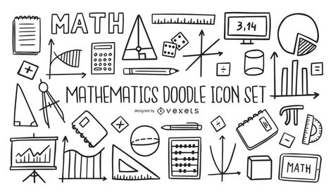 Icon set collection featuring lots of math doodle icons in minimal stroke style. Use this Royalty-free doodle collection for personal or Commercial use includin Math Journal Design, Math Related Drawings, Math Doodles Art, Cute Math Doodles, Math Doodle Art Ideas, Mathematics Doodle, Doodle Maths, Math Art Projects, Math Doodles