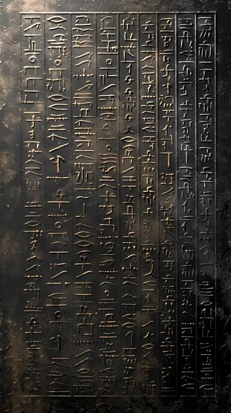 Full Color Image in ai-img-gen.com 🔸 Background image with cuneiform writing and symbols from the Sumerian and Assyrian civilizations. Th... 🔸 From Midjourney AI Image Sumerian Civilization, Ancient Egyptian Hieroglyphics, Ancient Sumerian, Ui Design Elements, Egyptian Hieroglyphics, Color Image, Dark Background, Black Stone, Glyphs