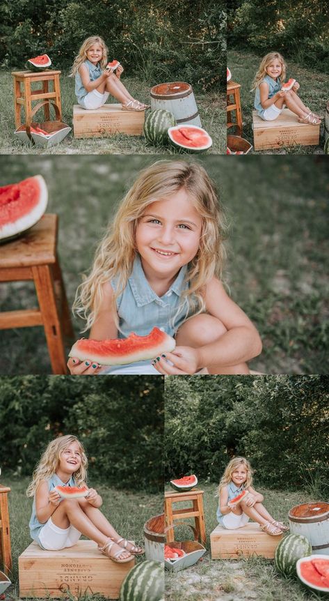 Watermelon Photography Photo Shoot, Watermelon Picnic Photoshoot, Watermelon Kids Photoshoot, Toddler Watermelon Photoshoot, Unique Mini Sessions Photo Shoot, Summer Mini Photoshoot Ideas, Summer Photography Ideas Photo Shoots, Summer Session Ideas, Summer Minis Photography