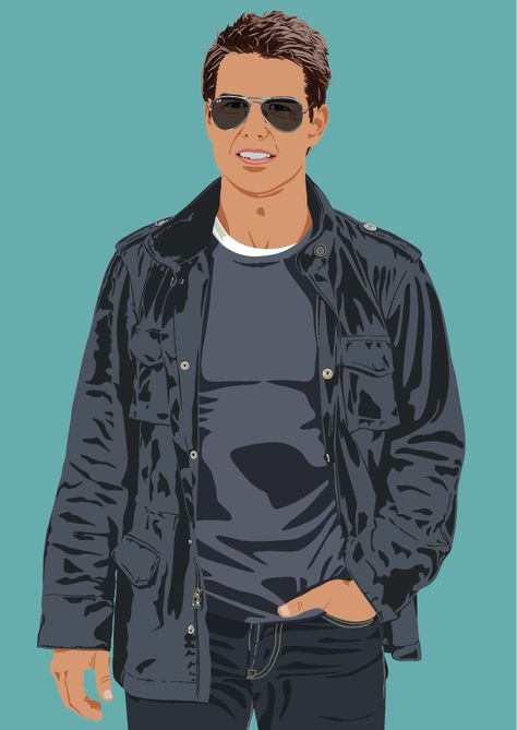 Tom Cruise - Adobe Illustrator Tom Cruise Illustration, Vector Artwork, Tom Cruise, Adobe Illustrator, Illustrator, Fictional Characters, Art