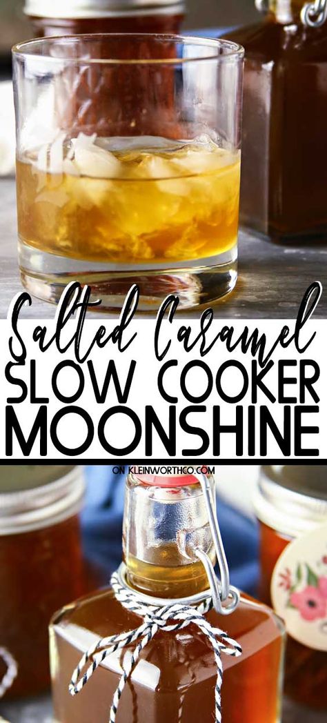 Salted Caramel Moonshine Recipe, Salted Caramel Moonshine, Caramel Moonshine, Flavored Moonshine Recipes, Moonshine Drink Recipes, Homemade Moonshine, How To Make Moonshine, Moonshine Recipe, Homemade Gifts For Friends