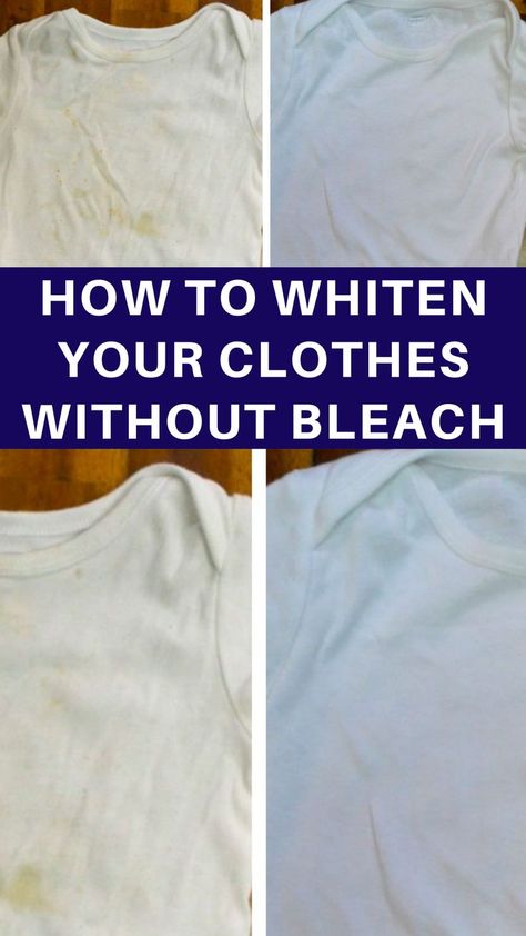 Whiten White Clothes, Cleaning White Clothes, How To Bleach Whites, Laundry Whitening, How To Whiten Clothes, Dingy Whites, Washing White Clothes, Brighten Whites, White Laundry