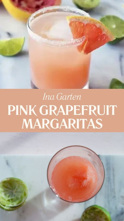 Ina Garten Pink Grapefruit Margaritas Pink Grapefruit Margarita, Grapefruit Margarita Recipe, Grapefruit Margarita, Classic Margarita Recipe, Margarita Recipe, Grapefruit Juice, Easy Cocktails, Margarita Recipes, Recipes Drinks