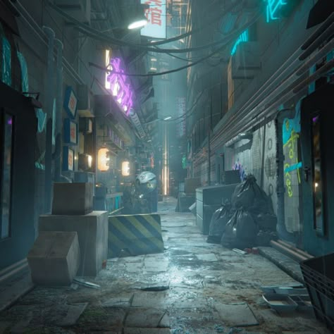 Sci Fi Slums, Slum Aesthetic, Old Cyberpunk, Sci Fi Street, Cyberpunk Slums, Dystopian Setting, Cyberpunk Alley, Dystopian City, Cyberpunk Street