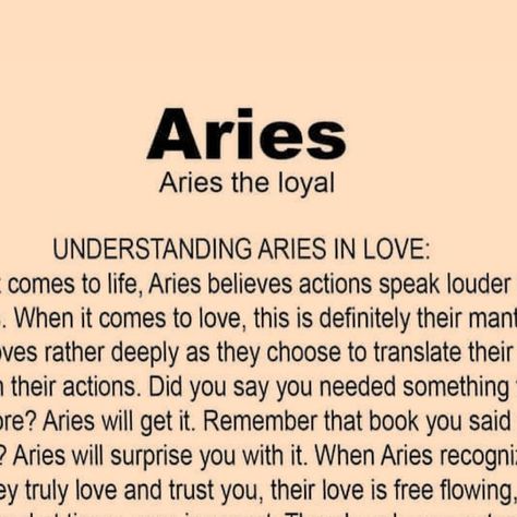 All About Aries on Instagram Aries In Love, Aries Characteristics, About Aries, All About Aries, Aries Zodiac Facts, Aries And Aquarius, Aries Love, Actions Speak Louder, Aries Zodiac