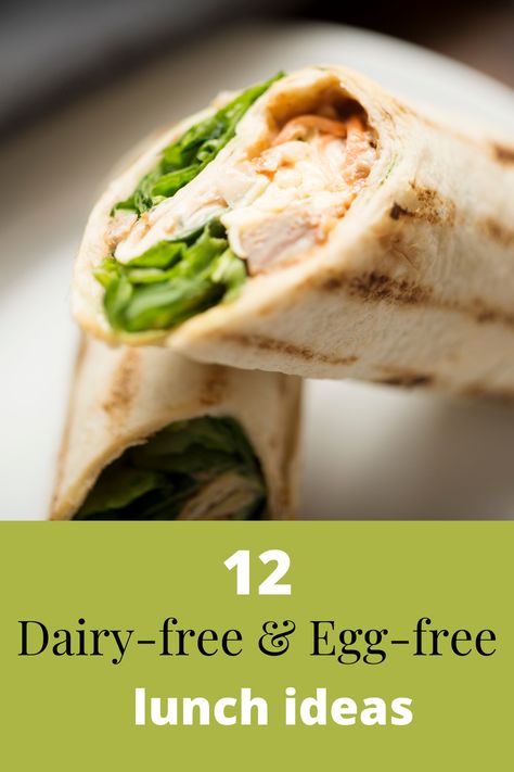 Soy Wheat Dairy Egg Free Recipes, Easy Dairy Free Lunch Ideas For Work, Diary And Egg Free Recipes, Egg Free Dairy Free Nut Free Recipes, Healthy Dairy Free Lunch Ideas, Egg Free Lunch Ideas, Dairy And Egg Free Recipes Dinner, Dairy And Egg Free Snacks, No Egg Or Dairy Recipes