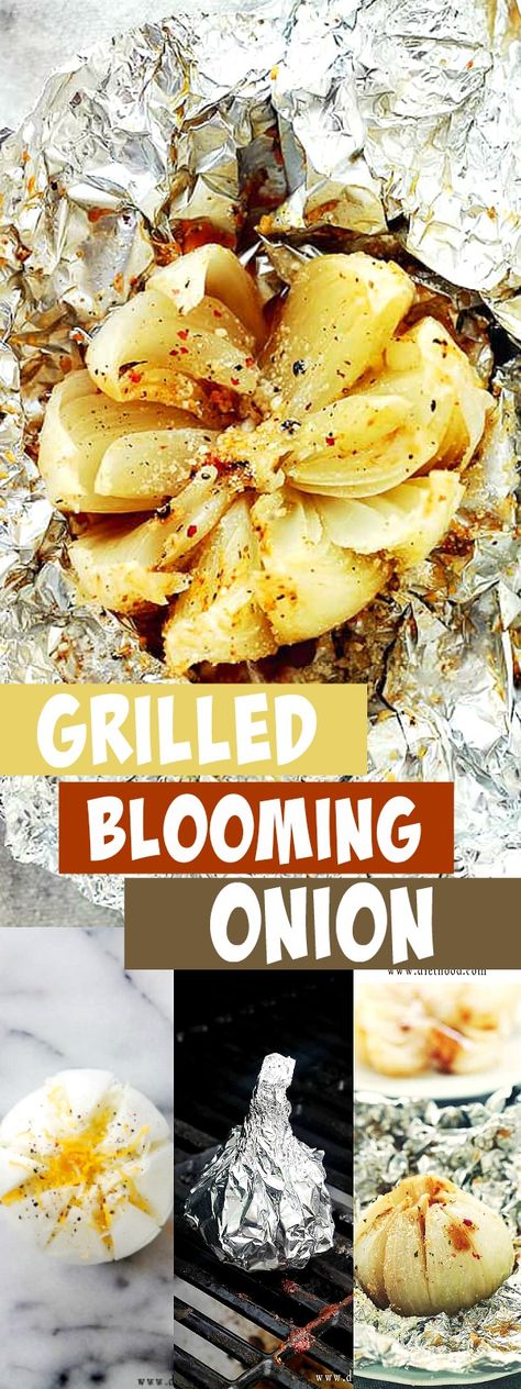 Grilled Blooming Onion Recipe, Wood Pellet Smoker Recipes, Blooming Onion Recipe, Low Sodium Recipes Heart, Blooming Onion Recipes, Blooming Onion, Grilled Onions, Low Sodium Recipes, Keto Side Dishes