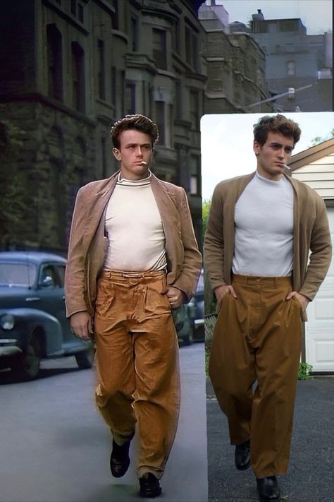 James Dean Aethestic outfit worn by Michael John Gross James Dean Outfit Mens Fashion, James Dean Style Outfits, James Dean Outfits, James Dean Fashion, James Dean Aesthetic, Red Aethestic, Aethestic Outfits, Dean Outfit, Dean Aesthetic