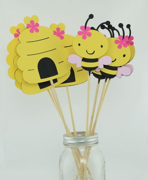 Bumble Bee Party Centerpieces Gender Reveal Bee Birthday | Etsy Bee Themed Birthday Party, Honey Bee Theme, Bee Themed Classroom, Bee Activities, Bee Birthday Party, Bee Baby Shower Theme, Children Activities, Bee Party, Bee Birthday